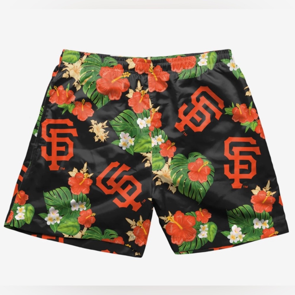 San Francisco Giants - Genuine Merchandise Floral Swim Shorts Men's Size Medium